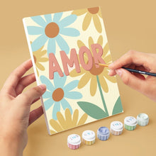 Carica l'immagine nel visualizzatore di Gallery, Mini Set Dipingere con i numeri 15x20cm (6 pezzi) - Amore Floreale 2