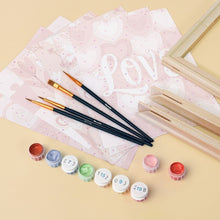 Carica l'immagine nel visualizzatore di Gallery, Mini Set Dipingere con i numeri 15x20cm (6 pezzi) - Cuori Dolci