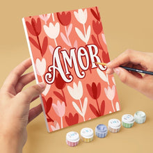 Carica l'immagine nel visualizzatore di Gallery, Mini Set Dipingere con i numeri 15x20cm (6 pezzi) - Cuori Dolci
