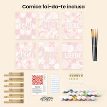 Carica l'immagine nel visualizzatore di Gallery, Mini Set Dipingere con i numeri 15x20cm (6 pezzi) - Cuori Dolci