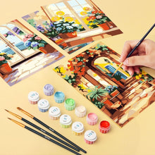 Carica l'immagine nel visualizzatore di Gallery, Mini Set Dipingere con i numeri 15x20cm (6 pezzi) - Ingressi primaverili