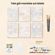 Carica l'immagine nel visualizzatore di Gallery, Mini Set Dipingere con i numeri 15x20cm (6 pezzi) - Delizie da Caffè