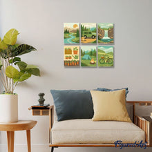 Carica l'immagine nel visualizzatore di Gallery, Mini Set Dipingere con i numeri 15x20cm (6 pezzi) - Fuga nella Natura