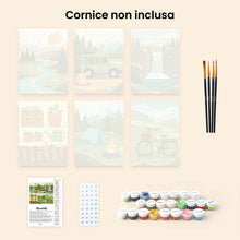 Carica l'immagine nel visualizzatore di Gallery, Mini Set Dipingere con i numeri 15x20cm (6 pezzi) - Fuga nella Natura