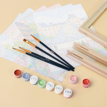 Carica l'immagine nel visualizzatore di Gallery, Mini Set Dipingere con i numeri 15x20cm (6 pezzi) - Sogni Parigini