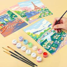 Carica l'immagine nel visualizzatore di Gallery, Mini Set Dipingere con i numeri 15x20cm (6 pezzi) - Sogni Parigini