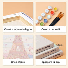 Carica l'immagine nel visualizzatore di Gallery, Mini Set Dipingere con i numeri 15x20cm (6 pezzi) - Sogni Parigini