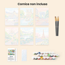Carica l'immagine nel visualizzatore di Gallery, Mini Set Dipingere con i numeri 15x20cm (6 pezzi) - Sogni Parigini