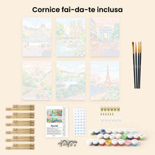 Carica l'immagine nel visualizzatore di Gallery, Mini Set Dipingere con i numeri 15x20cm (6 pezzi) - Sogni Parigini
