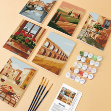 Carica l'immagine nel visualizzatore di Gallery, Mini Set Dipingere con i numeri 15x20cm (6 pezzi) - Campagna Italiana