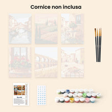 Carica l'immagine nel visualizzatore di Gallery, Mini Set Dipingere con i numeri 15x20cm (6 pezzi) - Campagna Italiana