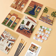 Carica l'immagine nel visualizzatore di Gallery, Mini Set Dipingere con i numeri 15x20cm (6 pezzi) - Sogni Andalusi