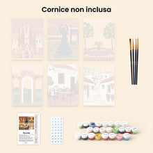 Carica l'immagine nel visualizzatore di Gallery, Mini Set Dipingere con i numeri 15x20cm (6 pezzi) - Sogni Andalusi