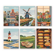 Carica l'immagine nel visualizzatore di Gallery, Mini Set Dipingere con i numeri 15x20cm (6 pezzi) - Olanda in Fiore Figured'Art