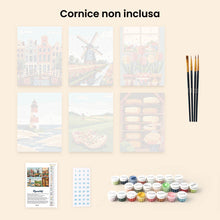 Carica l'immagine nel visualizzatore di Gallery, Mini Set Dipingere con i numeri 15x20cm (6 pezzi) - Olanda in Fiore