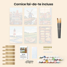 Carica l'immagine nel visualizzatore di Gallery, Mini Set Dipingere con i numeri 15x20cm (6 pezzi) - Olanda in Fiore