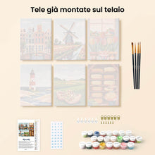 Carica l'immagine nel visualizzatore di Gallery, Mini Set Dipingere con i numeri 15x20cm (6 pezzi) - Olanda in Fiore
