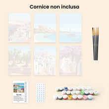 Carica l'immagine nel visualizzatore di Gallery, Mini Set Dipingere con i numeri 15x20cm (6 pezzi) - Sogni di Santorini