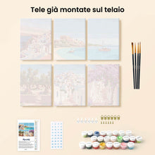 Carica l'immagine nel visualizzatore di Gallery, Mini Set Dipingere con i numeri 15x20cm (6 pezzi) - Sogni di Santorini