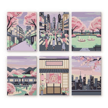 Carica l'immagine nel visualizzatore di Gallery, Mini Set Dipingere con i numeri 15x20cm (6 pezzi) - Primavera a Tokyo Figured'Art