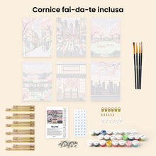 Carica l'immagine nel visualizzatore di Gallery, Mini Set Dipingere con i numeri 15x20cm (6 pezzi) - Primavera a Tokyo