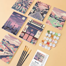 Carica l'immagine nel visualizzatore di Gallery, Mini Set Dipingere con i numeri 15x20cm (6 pezzi) - Tokyo in Fiore