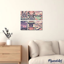 Carica l'immagine nel visualizzatore di Gallery, Mini Set Dipingere con i numeri 15x20cm (6 pezzi) - Tokyo in Fiore