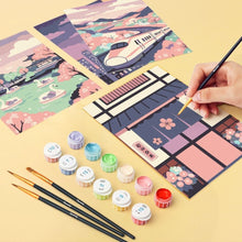 Carica l'immagine nel visualizzatore di Gallery, Mini Set Dipingere con i numeri 15x20cm (6 pezzi) - Tokyo in Fiore