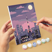 Carica l'immagine nel visualizzatore di Gallery, Mini Set Dipingere con i numeri 15x20cm (6 pezzi) - Tokyo in Fiore