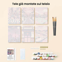Carica l'immagine nel visualizzatore di Gallery, Mini Set Dipingere con i numeri 15x20cm (6 pezzi) - Tokyo in Fiore