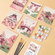Carica l'immagine nel visualizzatore di Gallery, Mini Set Dipingere con i numeri 15x20cm (6 pezzi) - Spirito del Giappone
