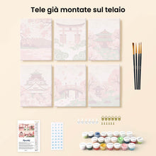 Carica l'immagine nel visualizzatore di Gallery, Mini Set Dipingere con i numeri 15x20cm (6 pezzi) - Spirito del Giappone
