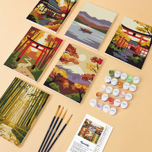 Carica l'immagine nel visualizzatore di Gallery, Mini Set Dipingere con i numeri 15x20cm (6 pezzi) - Giappone Sereno