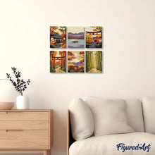 Carica l'immagine nel visualizzatore di Gallery, Mini Set Dipingere con i numeri 15x20cm (6 pezzi) - Giappone Sereno
