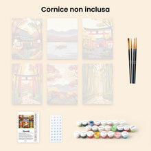 Carica l'immagine nel visualizzatore di Gallery, Mini Set Dipingere con i numeri 15x20cm (6 pezzi) - Giappone Sereno