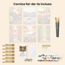 Carica l'immagine nel visualizzatore di Gallery, Mini Set Dipingere con i numeri 15x20cm (6 pezzi) - Giappone Sereno