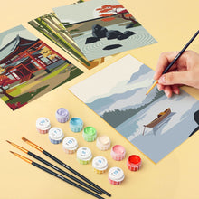 Carica l'immagine nel visualizzatore di Gallery, Mini Set Dipingere con i numeri 15x20cm (6 pezzi) - Paesaggi Zen