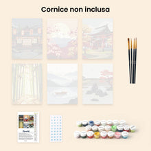 Carica l'immagine nel visualizzatore di Gallery, Mini Set Dipingere con i numeri 15x20cm (6 pezzi) - Paesaggi Zen