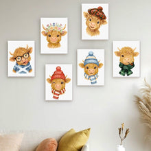 Carica l'immagine nel visualizzatore di Gallery, Mini Set Dipingere con i numeri 15x20cm (6 pezzi) - Piccoli Amici Muu