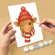 Carica l'immagine nel visualizzatore di Gallery, Mini Set Dipingere con i numeri 15x20cm (6 pezzi) - Piccoli Amici Muu