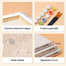 Carica l'immagine nel visualizzatore di Gallery, Mini Set Dipingere con i numeri 15x20cm (6 pezzi) - Piccoli Amici Muu