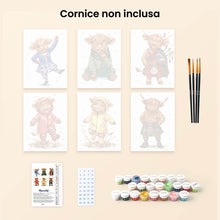 Carica l'immagine nel visualizzatore di Gallery, Mini Set Dipingere con i numeri 15x20cm (6 pezzi) - Amici della Fattoria Scozzese