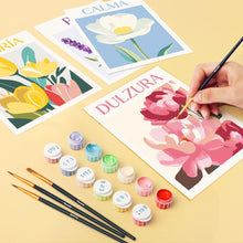 Carica l'immagine nel visualizzatore di Gallery, Mini Set Dipingere con i numeri 15x20cm (6 pezzi) - Emozioni in Fiore 3