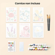 Carica l'immagine nel visualizzatore di Gallery, Mini Set Dipingere con i numeri 15x20cm (6 pezzi) - Emozioni in Fiore 3