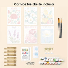 Carica l'immagine nel visualizzatore di Gallery, Mini Set Dipingere con i numeri 15x20cm (6 pezzi) - Emozioni in Fiore 3
