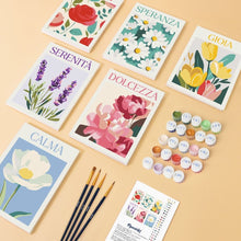 Carica l'immagine nel visualizzatore di Gallery, Mini Set Dipingere con i numeri 15x20cm (6 pezzi) - Emozioni in Fiore 4