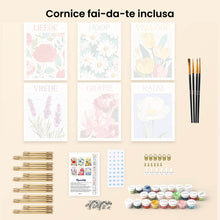 Carica l'immagine nel visualizzatore di Gallery, Mini Set Dipingere con i numeri 15x20cm (6 pezzi) - Emozioni in Fiore 5