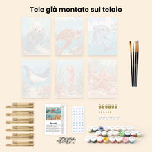 Carica l'immagine nel visualizzatore di Gallery, Mini Set Dipingere con i numeri 15x20cm (6 pezzi) - Tesori dell'Oceano