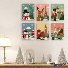 Carica l'immagine nel visualizzatore di Gallery, Mini Set Dipingere con i numeri 15x20cm (6 pezzi) - Destinazioni delle Vacanze
