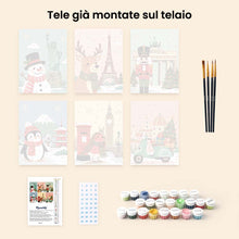 Carica l'immagine nel visualizzatore di Gallery, Mini Set Dipingere con i numeri 15x20cm (6 pezzi) - Destinazioni delle Vacanze